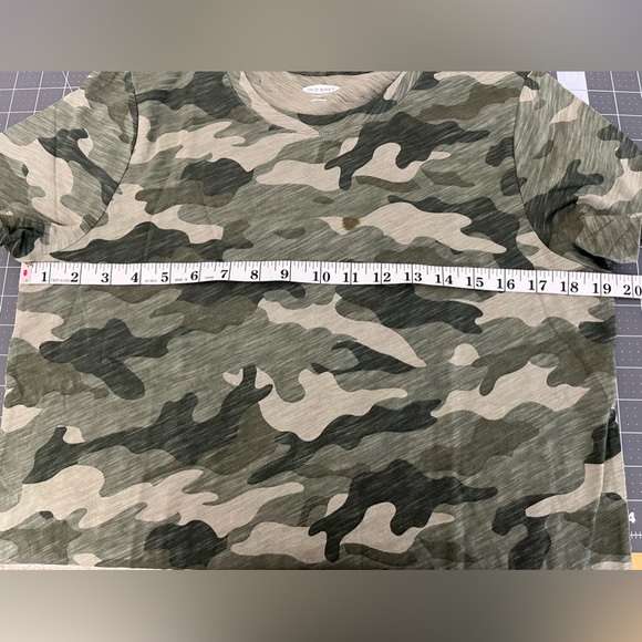 Women’s Old Navy Green Camo EveryWear Slub Knit Tee T-Shirt 100% Cotton Tee Med. - Picture 5 of 6